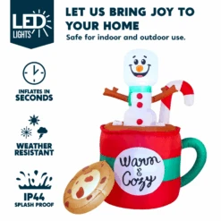 Snowman In Mug With Cookie -Joiedomi image 3 0a02f566 865a 48ac bfd2 30615ca38d36