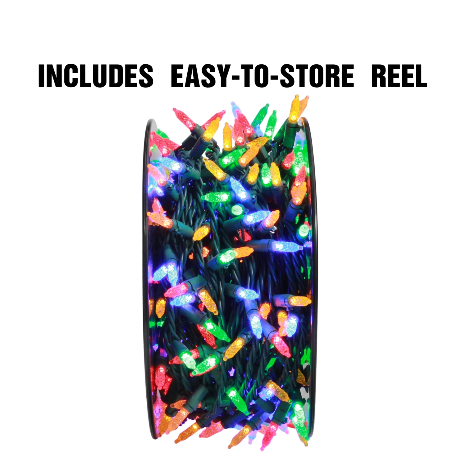 3x100 LED Christmas String Lights Multi Color With Reel 5 3x100 LED Christmas String Lights Multi Color With Reel - Image 3