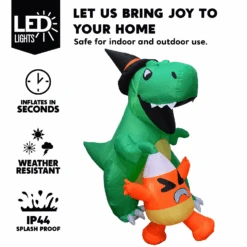 6ft Halloween Inflatable Dinosaur Catching Candy Corn -Joiedomi image 3 0f859ad9 33ee 4fd2 9dc0 f91376e5bd3a