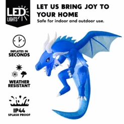 5 Ft. Hanging Ice Dragon -Joiedomi image 3 15df8ed7 a947 456f 856e bb6ed5f389ee