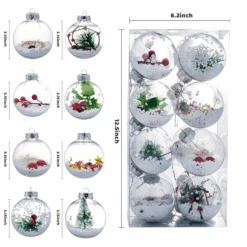 16 Pcs Christmas Snow Filling Ornaments Ball Ornaments -Joiedomi image 3 23e2d5c5 b3a6 4f24 a6f4 30b400c928cd