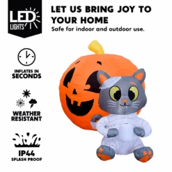 4 FT Tall Halloween Inflatable Mummy Cat Pumpkin -Joiedomi image 3 617a4973 3ae3 4851 9301 3f77f25f9de6