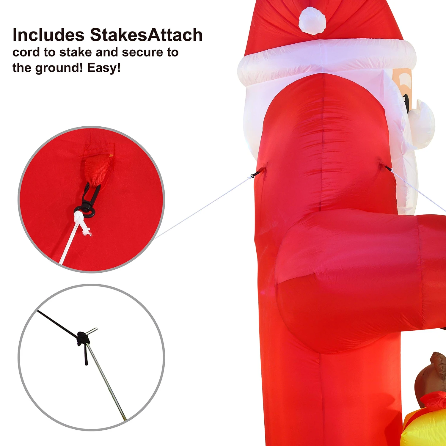 Giant Santa With Gift Boxes Archway Inflatable (11 Ft) 5 Giant Santa With Gift Boxes Archway Inflatable (11 Ft) - Image 3