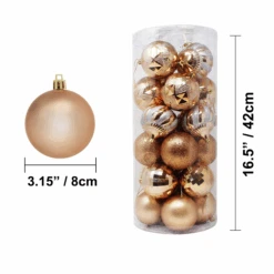 24 Pcs Christmas Ball Ornaments (Champagne) -Joiedomi image 3 777c0d7d 17a0 4dbb bf4a 1010c466c10c
