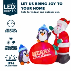 Large Penguins With Santa Inflatable (7 Ft) 13 Large Penguins With Santa Inflatable (7 Ft) -Joiedomi image 3 7e11cc2a 00f1 478d ac36 3bbb4b3310fa