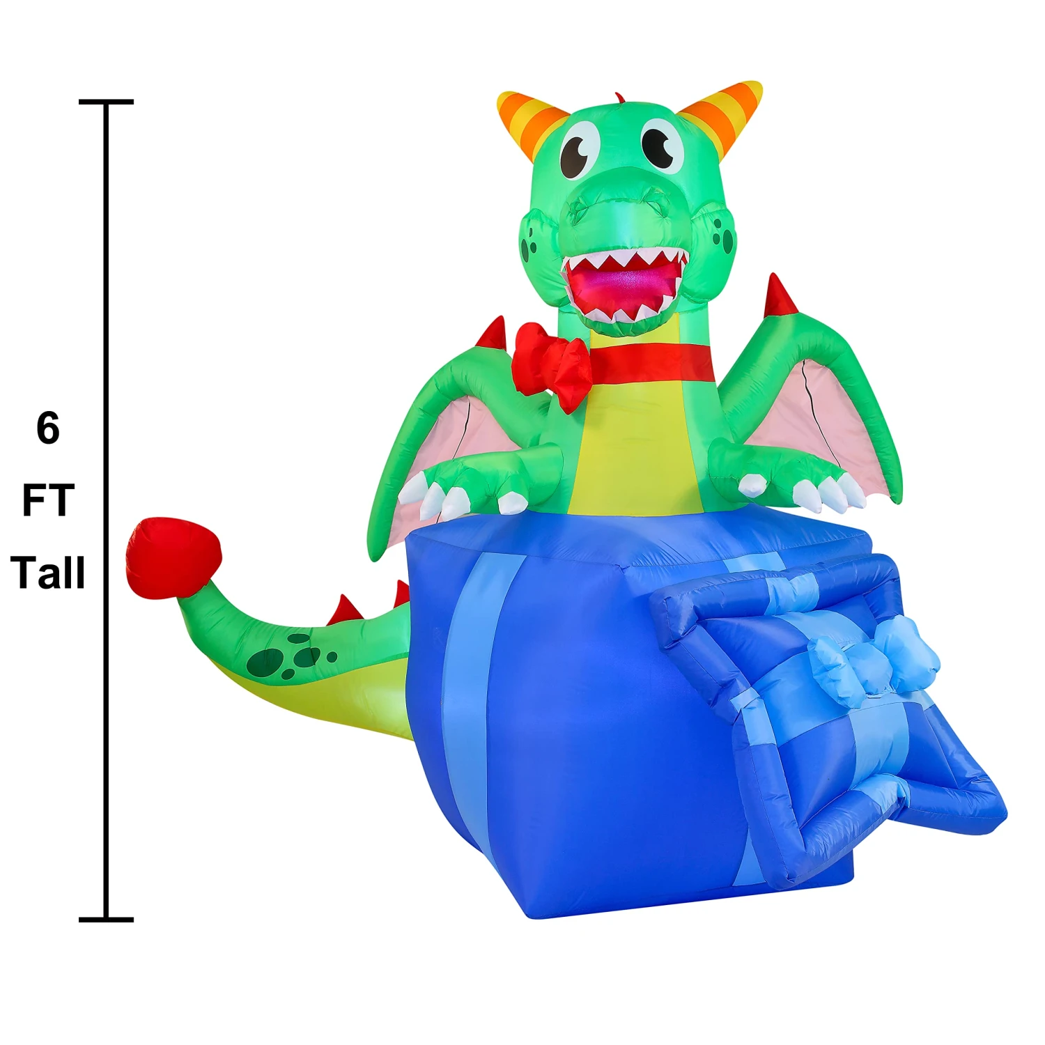 Dragon In A Gift Box Christmas Inflatable 5 Dragon In A Gift Box Christmas Inflatable - Image 3