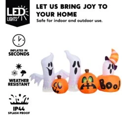 7ft Inflatable Horizontal Ghost With Pumpkins -Joiedomi image 3 82b6cac5 01ba 4ab6 93f4 00d7ab7be7e4