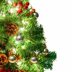 22in Prelit Tabletop Christmas Tree With Holy Leaves & Pine Cones 13 22in Prelit Tabletop Christmas Tree With Holy Leaves & Pine Cones -Joiedomi image 3 888c5b90 80df 4fec 8afb 4abb04371474