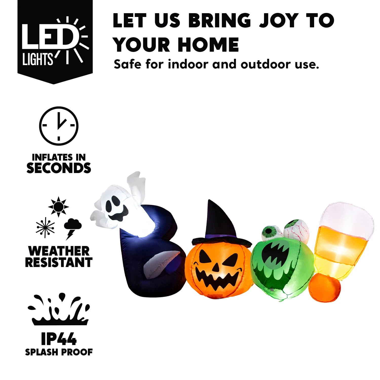 6ft Halloween Inflatable Boo Words 5 6ft Halloween Inflatable Boo Words - Image 3