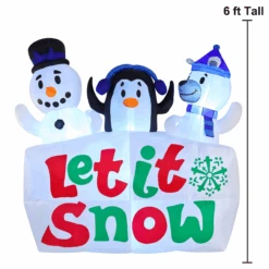 6 FT Christmas Tall Inflatable Let-It-Snow Sign -Joiedomi image 3 8e037607 7118 46e5 b406 13c1dcfb8b05
