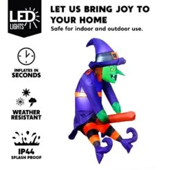 3.5 Ft. Halloween Inflatable Flying Witch Broke Out From Window -Joiedomi image 3 a0560a42 6e97 4297 bf15 bb0feae75163