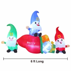 6ft Inflatable Three Gnomes With Big Gift Bag -Joiedomi image 3 a9c360ae afba 4f20 84e3 7f58544146fb