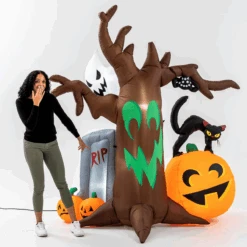 8 Ft Scary Tree With Ghosts Spider And Cat -Joiedomi image 3 aa8b4566 d8c2 4c02 93a1 febd0952e330