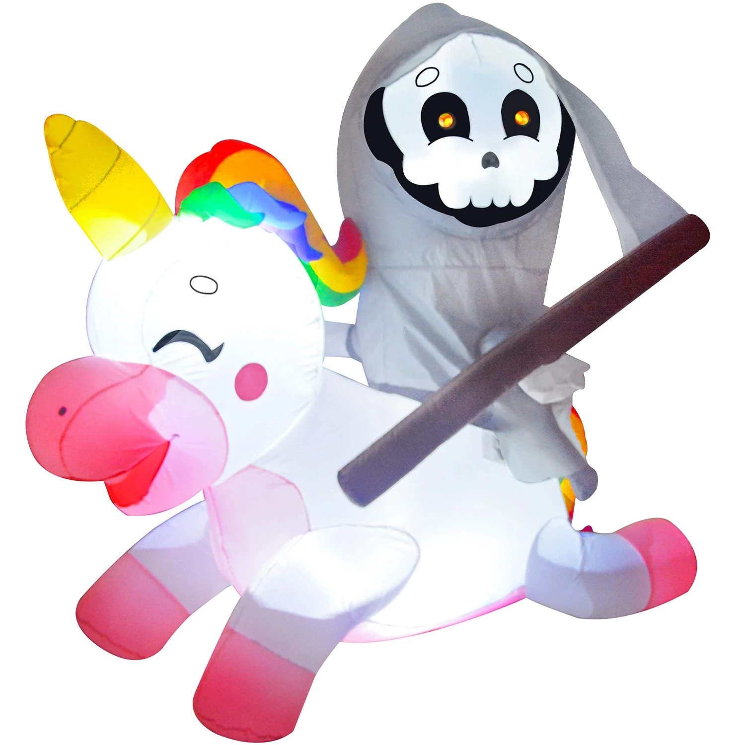 Halloween Tall Reaper Ride On Inflatable Ride A Unicorn Costume (5 Ft) 5 Halloween Tall Reaper Ride On Inflatable Ride A Unicorn Costume (5 Ft) - Image 3