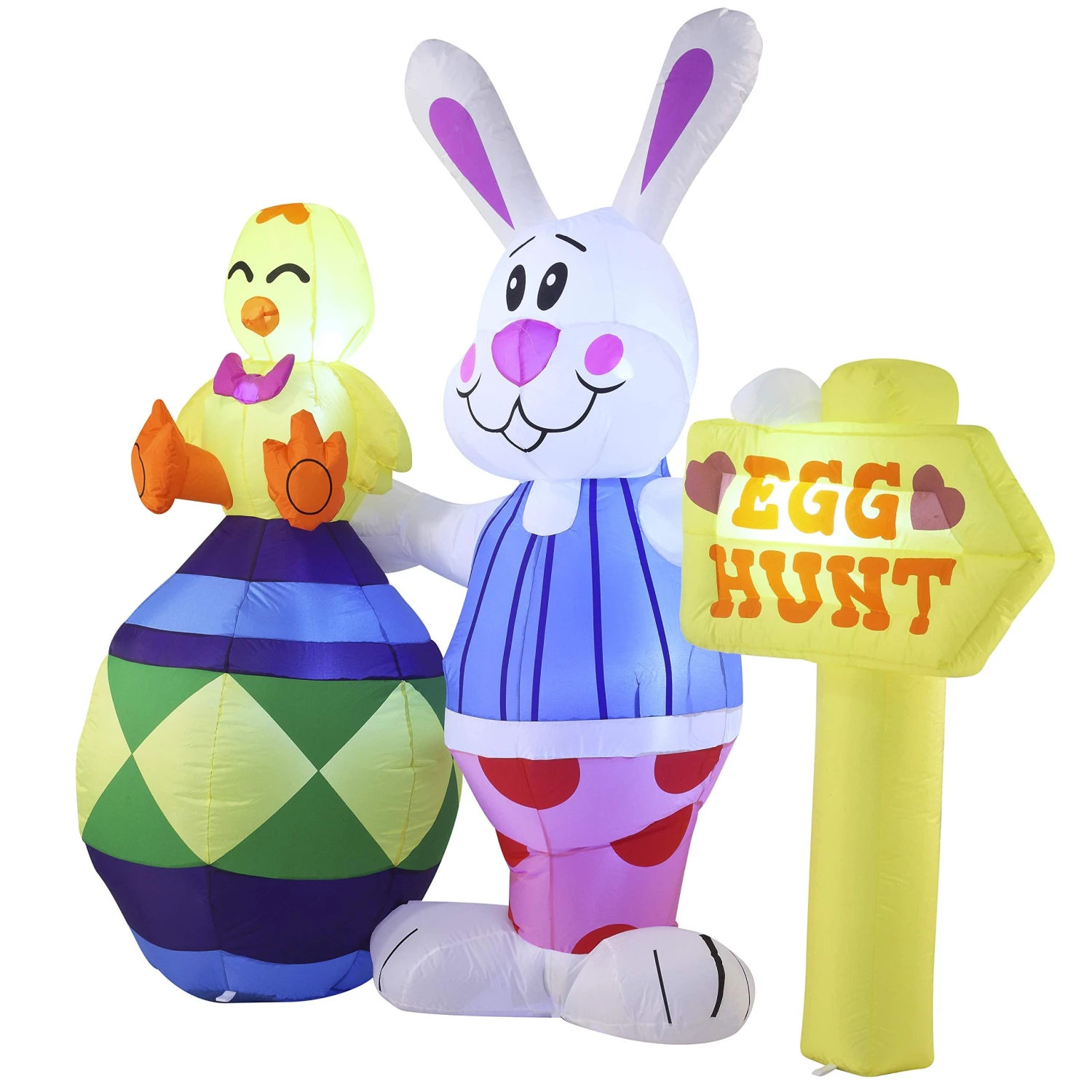 Tall Easter Bunny Inflatable Outdoor Decorations (6ft) 5 Tall Easter Bunny Inflatable Outdoor Decorations (6ft) - Image 3