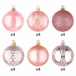 24ct 6CM Basic Christmas Ball Ornaments - Rose Gold -Joiedomi image 3 df32dc6e 3933 4f1c 8efa 7b25a2eb617d