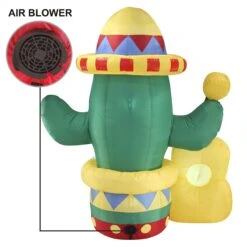 Large Inflatable Decoration Cinco De Mayo Cactus Guitar (6 Ft) -Joiedomi image 3 f1928e28 6c85 43a3 8b57 b5d380a54889