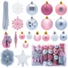 110Pcs Assorted Christmas Ball Ornaments - Rose Gold & Silver & White -Joiedomi image 3 f85743b6 8f02 4dd2 b8ec 88c5b41707b1