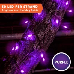 17.3 FT 50-Counts Purple LED String Lights, 2 Pack 12 17.3 FT 50-Counts Purple LED String Lights, 2 Pack -Joiedomi image 3 f89974ba 378c 4d89 9bed 3ed0a33100d4