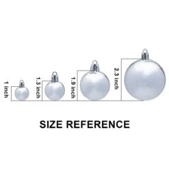66 Pcs Christmas Assorted Ornaments Silver & White -Joiedomi image 4 07fcba45 c184 4ad8 86f8 3b98a644c28b