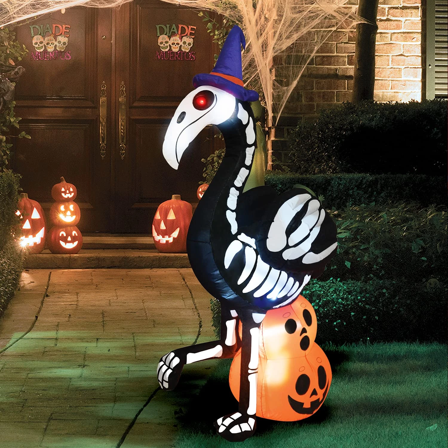 Tall Skeleton Flamingo Inflatable (5 Ft) 6 Tall Skeleton Flamingo Inflatable (5 Ft) - Image 4