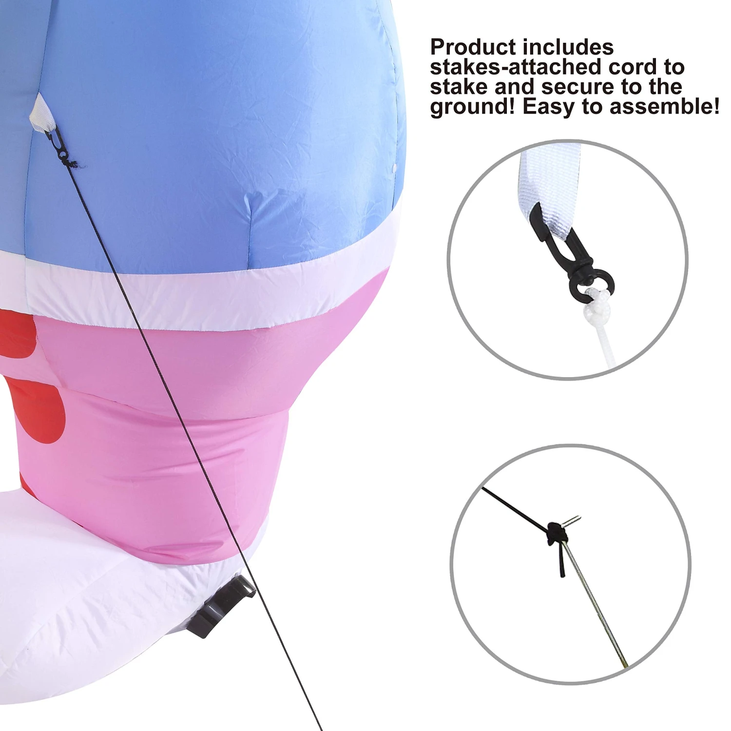 Tall Easter Bunny Inflatable Outdoor Decorations (6ft) 6 Tall Easter Bunny Inflatable Outdoor Decorations (6ft) - Image 4