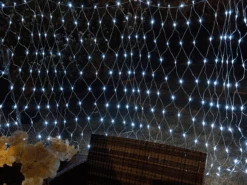 100 LED Clear Wire Net Lights Cool White