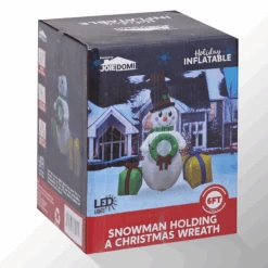 6ft Inflatable Snowman Holding A Christmas Wreath -Joiedomi image 4 35a79f68 86b6 43cd a011 8c158e0701fe