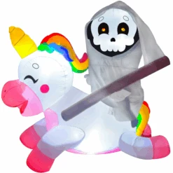 Halloween Tall Reaper Ride On Inflatable Ride A Unicorn Costume (5 Ft) 10 Halloween Tall Reaper Ride On Inflatable Ride A Unicorn Costume (5 Ft) -Joiedomi image 4 63654818 6e37 4ad6 9388 5b5d30a566bc