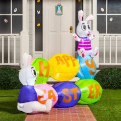 Large Happy Easter Sign Inflatable Outdoor Decorations (6 Ft) -Joiedomi image 4 6662cb40 b575 46be 8550 4726bfd20169