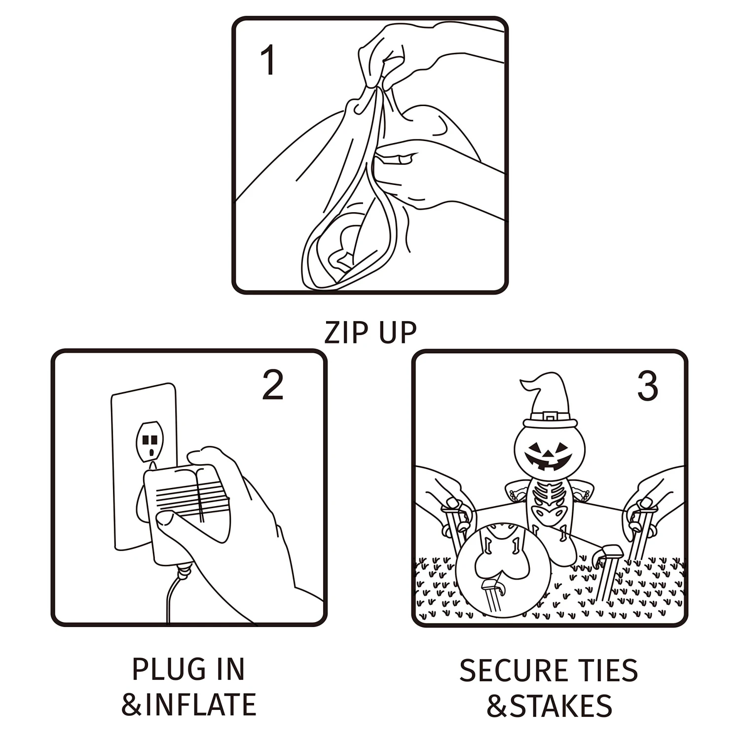 Tall Halloween Ghost In Pumpkin Overall Inflatable (4 Ft) 6 Tall Halloween Ghost In Pumpkin Overall Inflatable (4 Ft) - Image 4