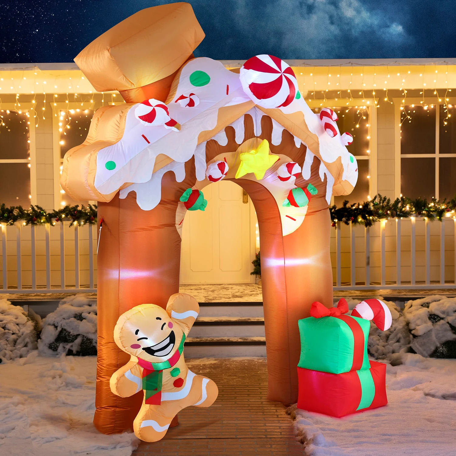 Giant Gingerbread House Archway Inflatable (10 Ft) 6 Giant Gingerbread House Archway Inflatable (10 Ft) - Image 4