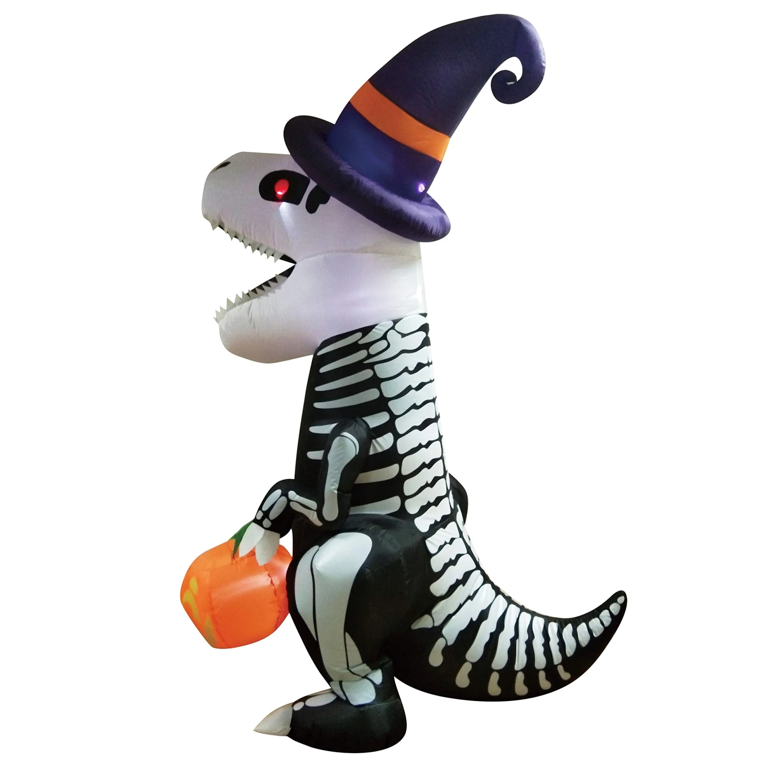 Jumbo Halloween Skeleton Dinosaur Inflatable (8 Ft) 6 Jumbo Halloween Skeleton Dinosaur Inflatable (8 Ft) - Image 4