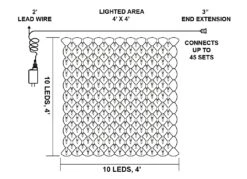 2 Pack 100 LED Christmas Net Lights Cool White -Joiedomi image 4 77c19ade e713 442f b96a fa802df45104