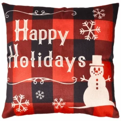 4 Pcs Christmas Buffalo Plaid Pillow Covers Reindeer & Truck -Joiedomi image 4 801c77b9 6340 47da a140 74d1c86cb6c5