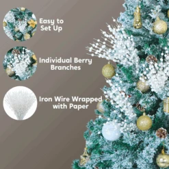 20" Christmas Tree Berry Stem (White) - 24 Pcs -Joiedomi image 4 83802fd8 1398 4ba8 9bef 60ef2c3a1339