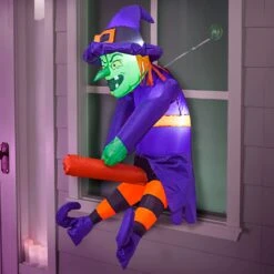3.5 Ft. Halloween Inflatable Flying Witch Broke Out From Window -Joiedomi image 4 8c236142 3b92 45a6 b9b2 688b71e9d8c7
