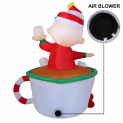 6ft Inflatable Elf In Mug -Joiedomi image 4 a4f198de 3b6f 48b9 a778 2c7b117bd513