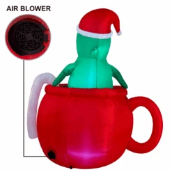 Dinosaur In A Huge Mug Christmas Inflatable -Joiedomi image 4 adf4b9b4 2834 4e51 992c 32e81f08e4cc