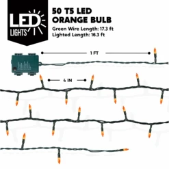 50 Orange LED Green Wire String Lights 13 50 Orange LED Green Wire String Lights -Joiedomi image 4 b276df6d 1163 42b0 a180 be79fba45cf0