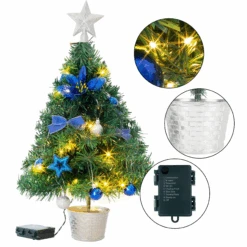 24in DIY Tabletop Mini Christmas Tree Blue -Joiedomi image 4 b712d906 80cc 48c3 aafe c7427dea689b