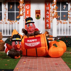 Large Little Turkeys On A Cornucopia Inflatable (6ft) -Joiedomi image 4 d328a6c1 eac7 4ab2 b964 0f5d0baeabab