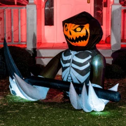 4ft Halloween Inflatable Ground Breaker Pumpkin Reaper -Joiedomi image 4 ec1921ec 55bb 43ed 934d ced7acff3c57