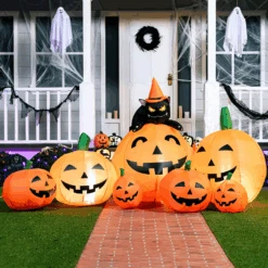 Large Halloween Pumpkin Patch With Cat Inflatable 7 Ft -Joiedomi image 4 f5b677bd 7697 41dc b37e 8b9cd665fcee