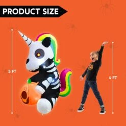 Tall Sitting Skeleton Inflatable Ride A Unicorn Costume (5 Ft) -Joiedomi image 5 0c5ffb75 381e 4554 b813 e34d12b1a3ae