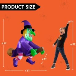 4ft Halloween Inflatable Tall Hanging Flying Witch -Joiedomi image 5 31bcb360 0739 48f7 adb9 7cf38f1e194b