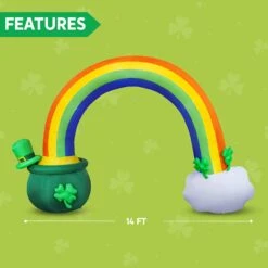 Giant St Patricks Day Rainbow Arch Inflatable With LED Light Build (10 Ft) -Joiedomi image 5 4b3bff45 1d8a 4a5a 8b4e cf1d49229b9d