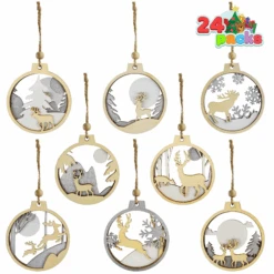 24 Pcs Christmas Wooden Ornaments Reindeer 11 24 Pcs Christmas Wooden Ornaments Reindeer -Joiedomi image 5 509a4b1d e3ea 4e9f 89b3 bbdf0cffdf11