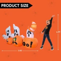 7ft Inflatable Horizontal Ghost With Pumpkins -Joiedomi image 5 63d46fff 01c5 4d8f b6d1 917918843720