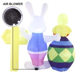 Tall Easter Bunny Inflatable Outdoor Decorations (6ft) 15 Tall Easter Bunny Inflatable Outdoor Decorations (6ft) -Joiedomi image 5 7b296334 e5ce 42b4 9722 af23bc31325e